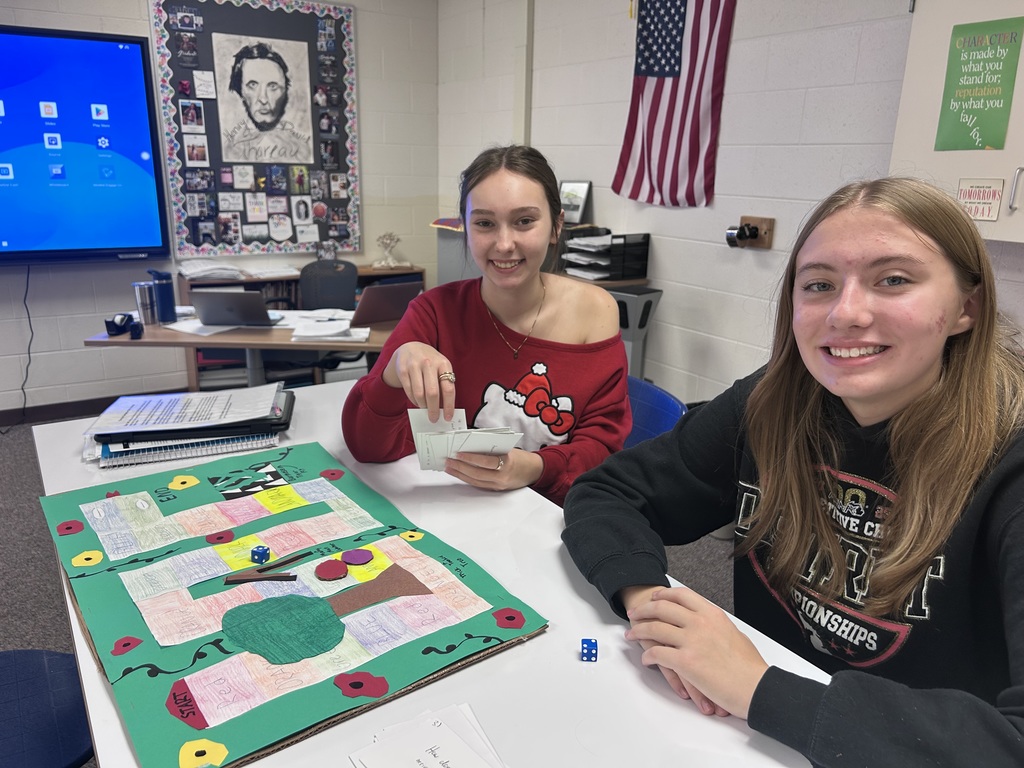 Students making board games