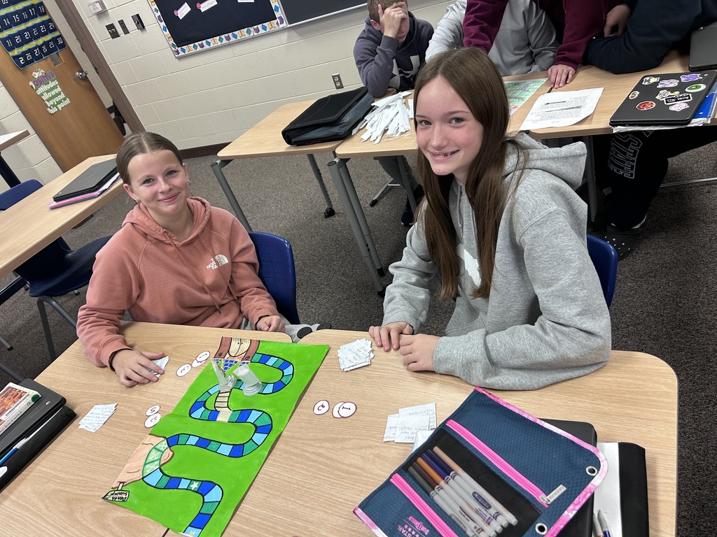 Students making board games