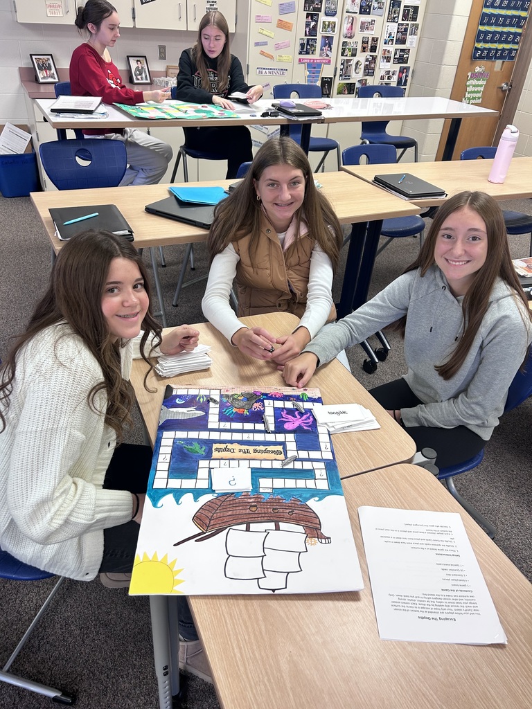 Students making board games