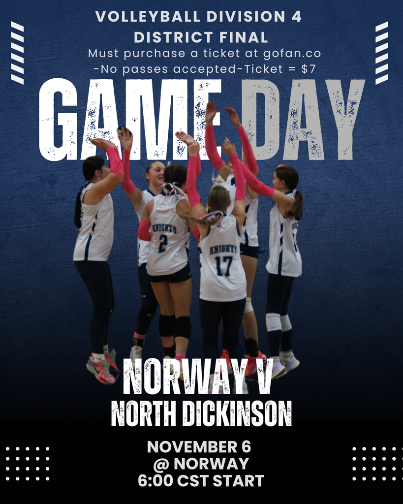 Volleyball district final game poster