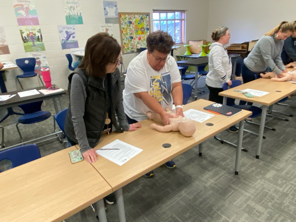 Teachers recertifying for CPR