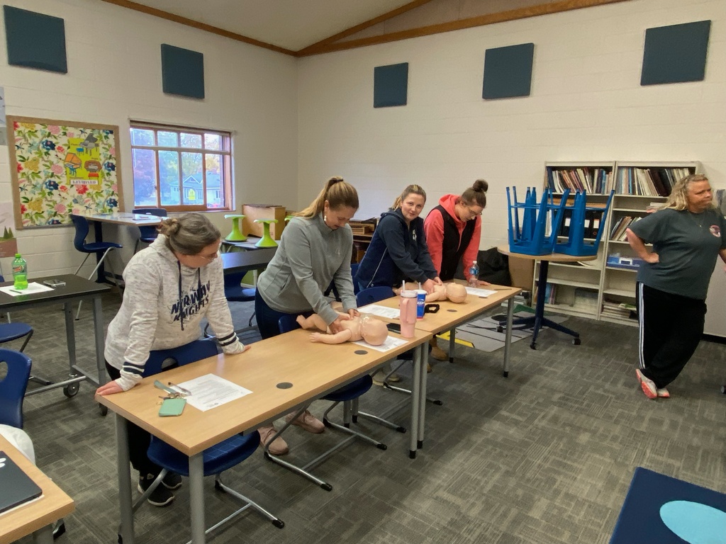 Teachers recertifying for CPR