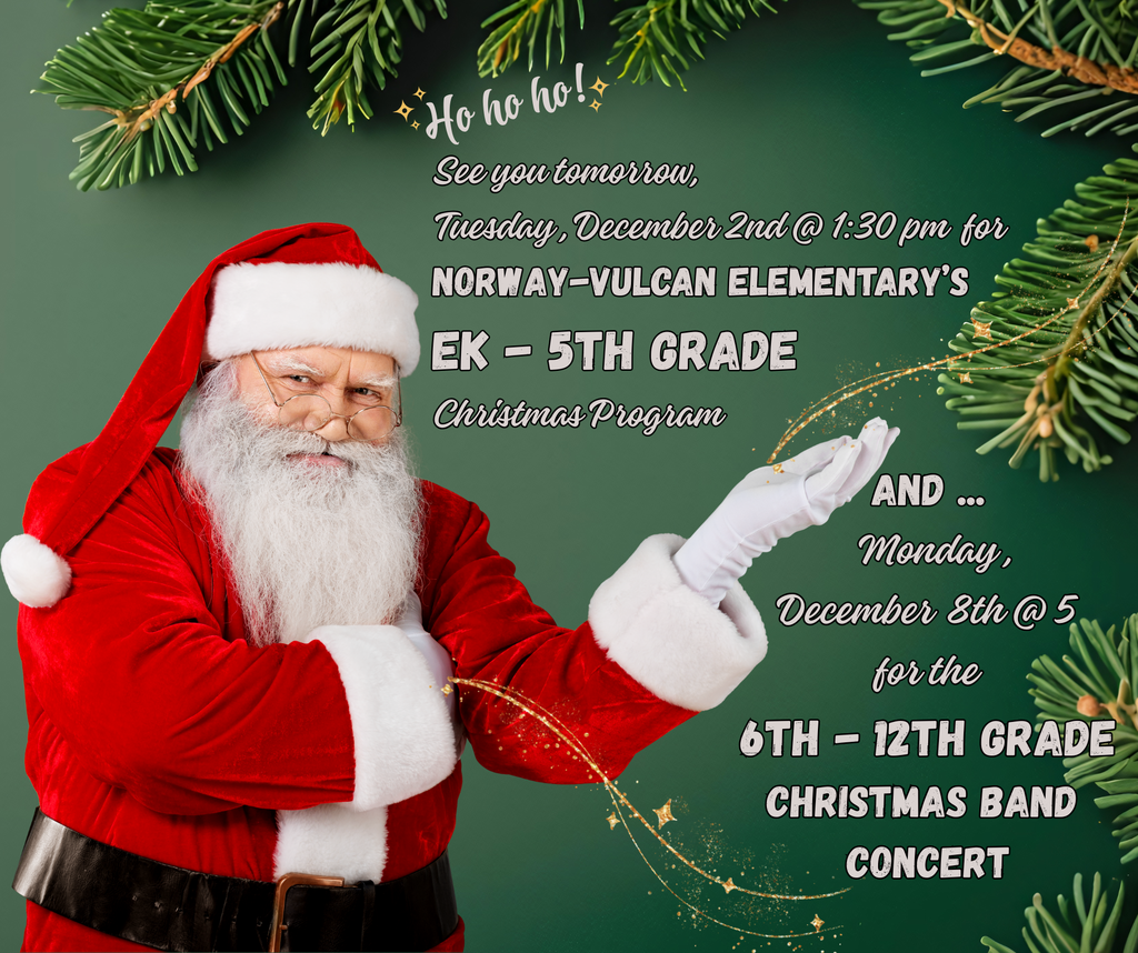 Christmas program information!