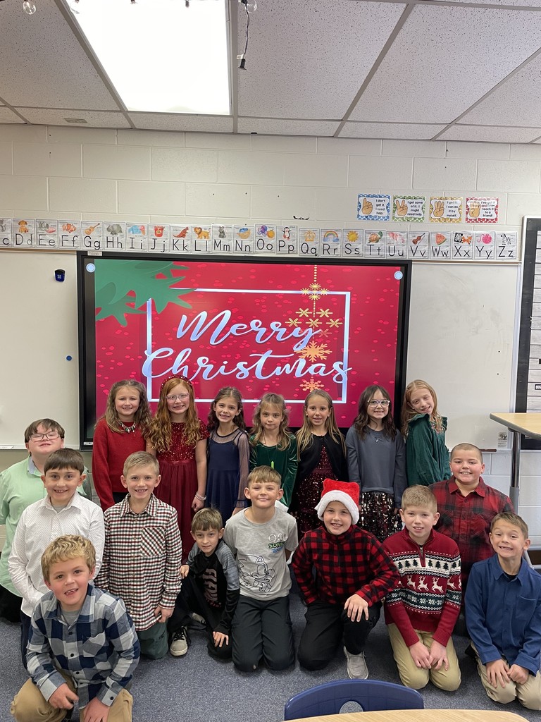 Ms. Klein's Class dressed for christmas!