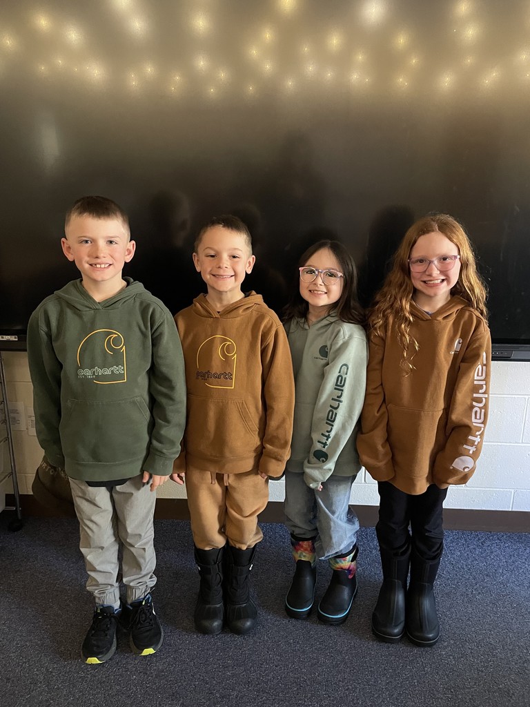 second graders in their matching gear