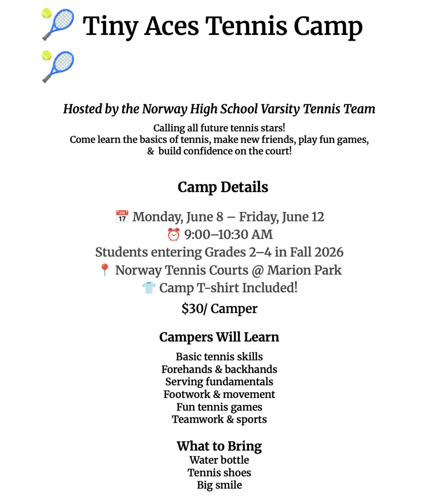 Tiny Aces Tennis Camp