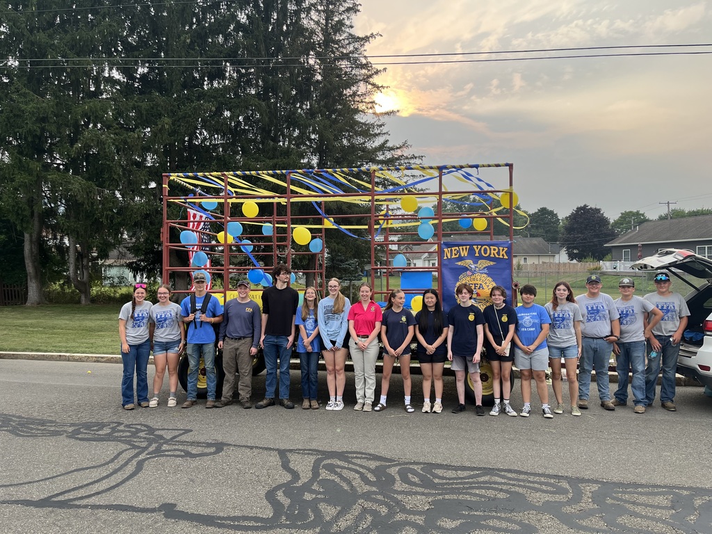 Norwich FFA joined other Chenango County FFA chapters in the Chenango County Fair Parade to celebrate agriculture, leadership, and 100 years of Agricultural Education & FFA in New York! 🌽🐄 Thank you to the Chenango County Fair and our amazing community for cheering us on! #NorwichFFA #FFA100 #ChenangoCountyFair #BlueAndGold #LivingToServe