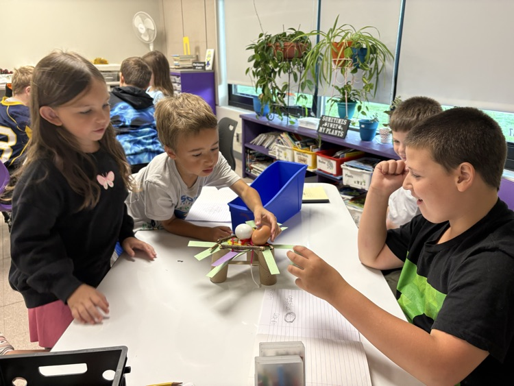 students after a redesign testing to see if they could hold more eggs