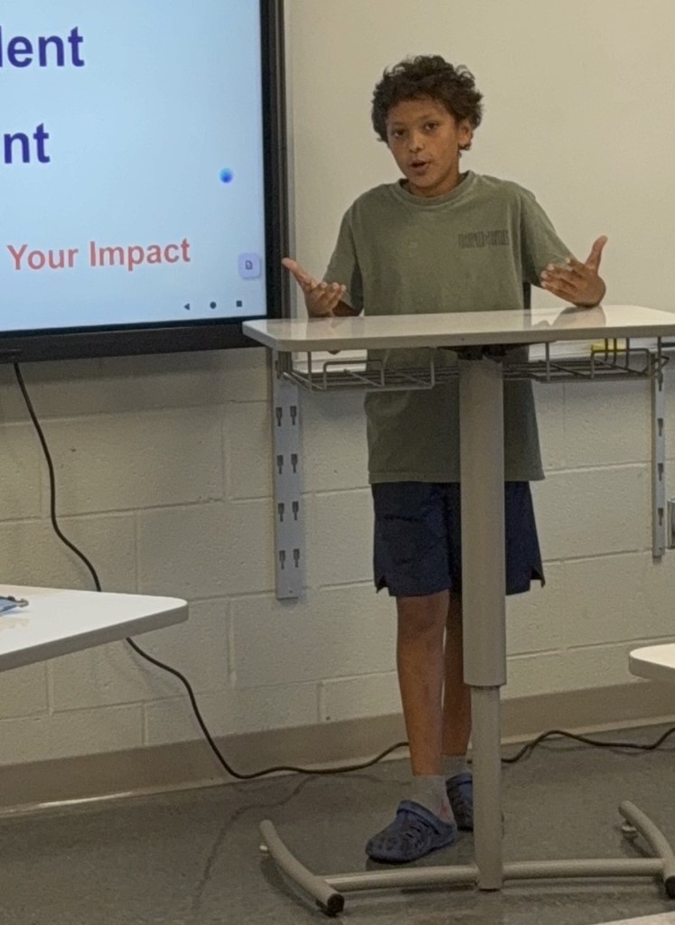 giving speech