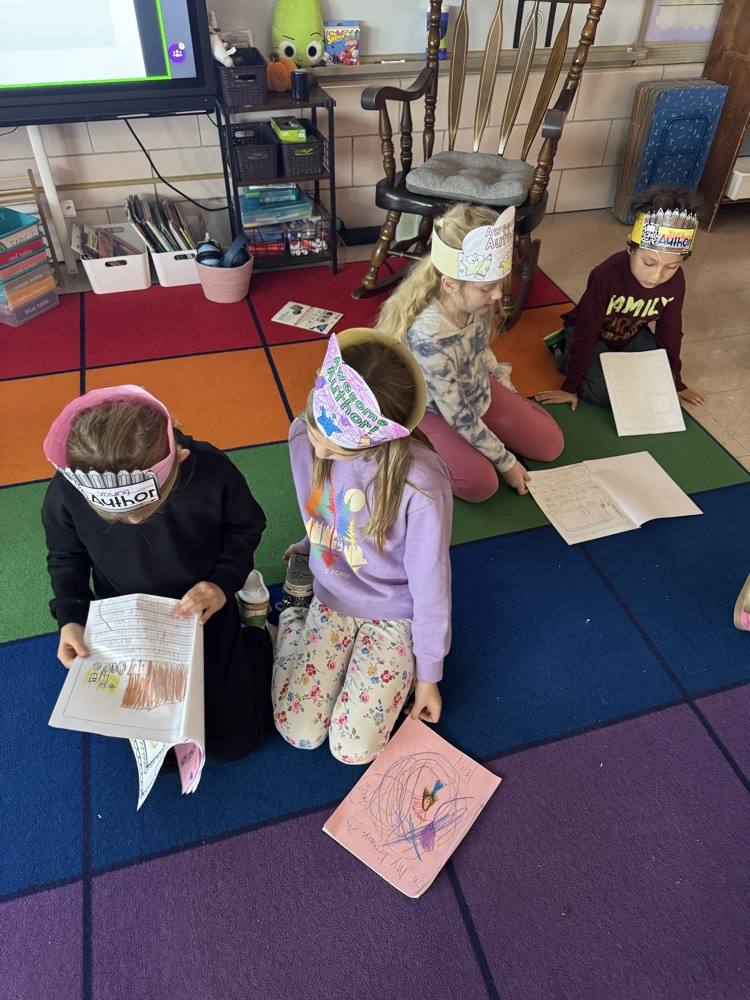 The kids were so proud of all their hard work and loved sharing their stories with friends!