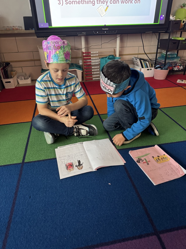 The kids were so proud of all their hard work and loved sharing their stories with friends!