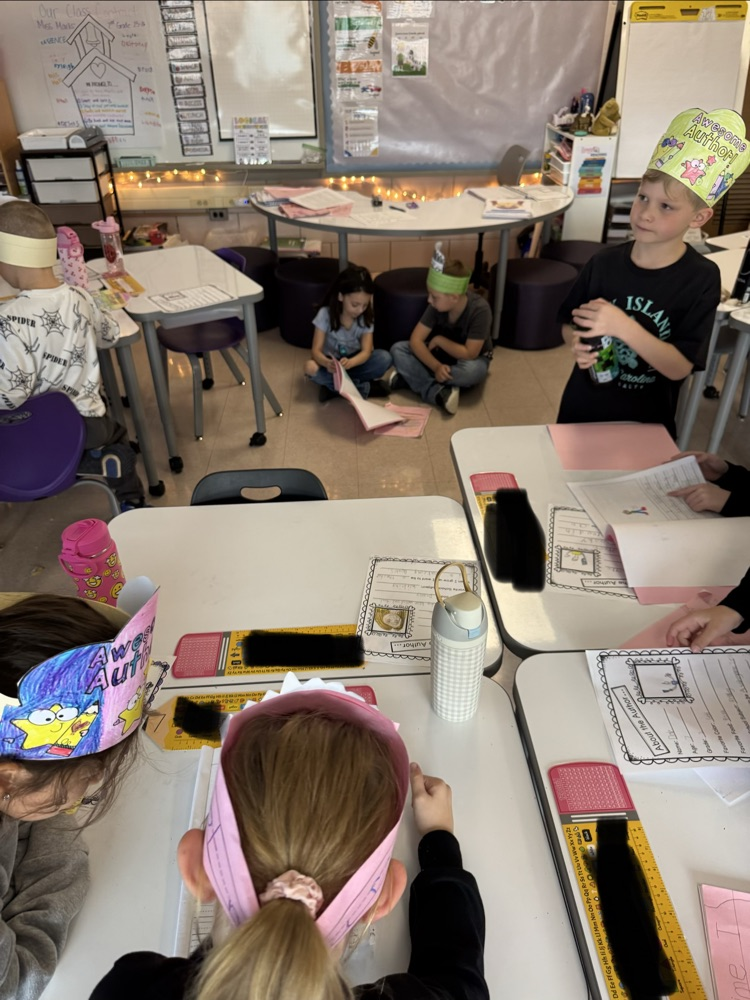 The kids were so proud of all their hard work and loved sharing their stories with friends!