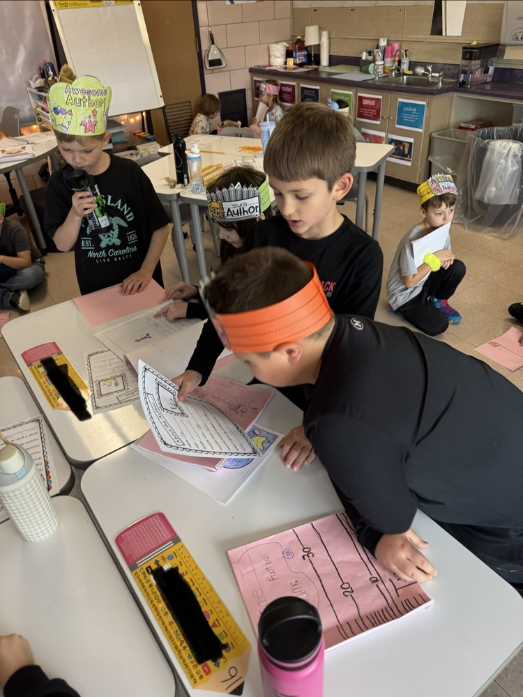 The kids were so proud of all their hard work and loved sharing their stories with friends!