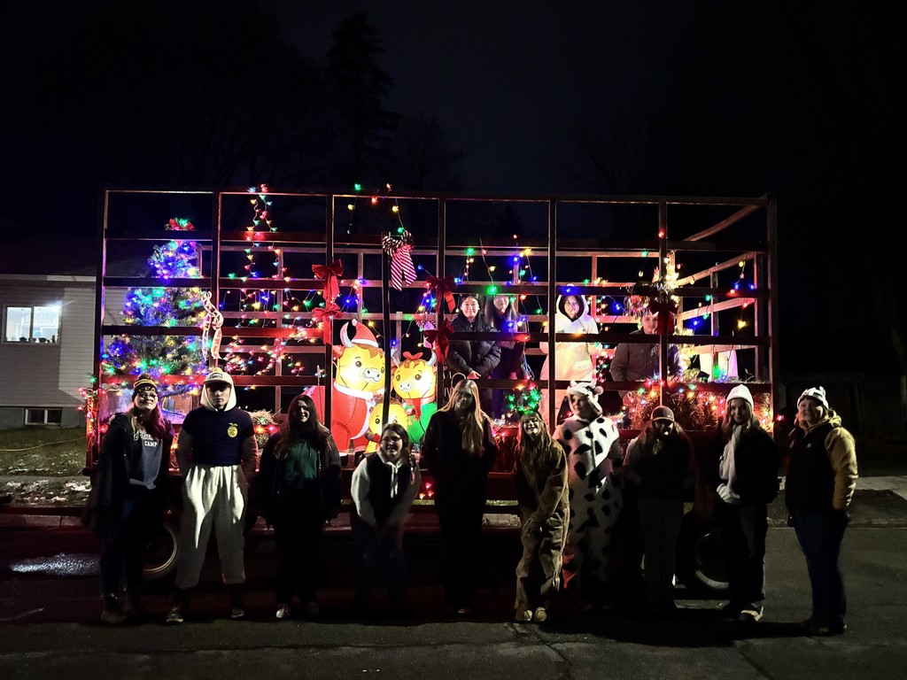 So proud of these 12 Norwich FFA members! They bundled up, braved the cold, and came together tonight to decide on the theme for this year’s Parade of Lights float!  Their teamwork, creativity, and dedication to promoting agricultural education and representing Norwich FFA shines brighter than the parade lights themselves!