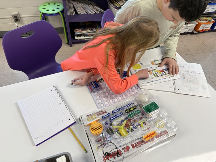 finding the parts they need to build their circuit