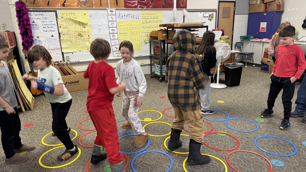Practicing our half notes with agility rings. So much fun!