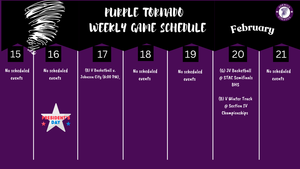 weekly game schedule