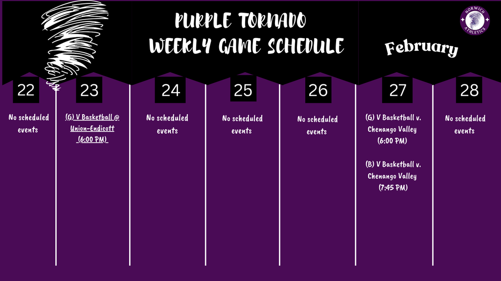 Weekly Game Schedule