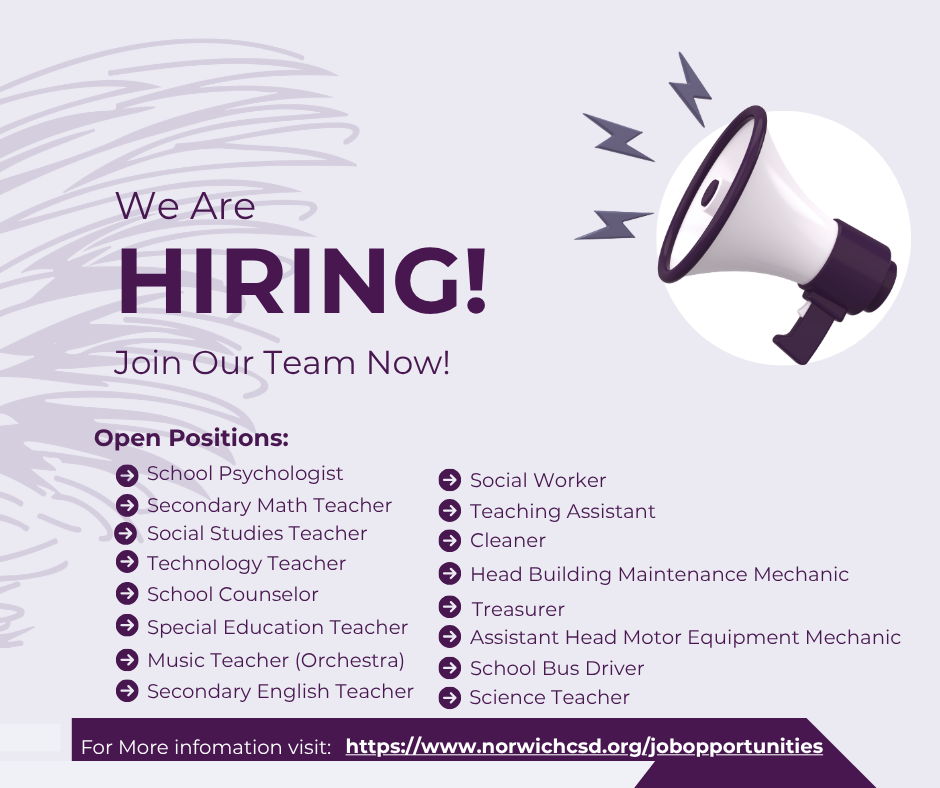 Check out our latest job opportunities at NCSD!