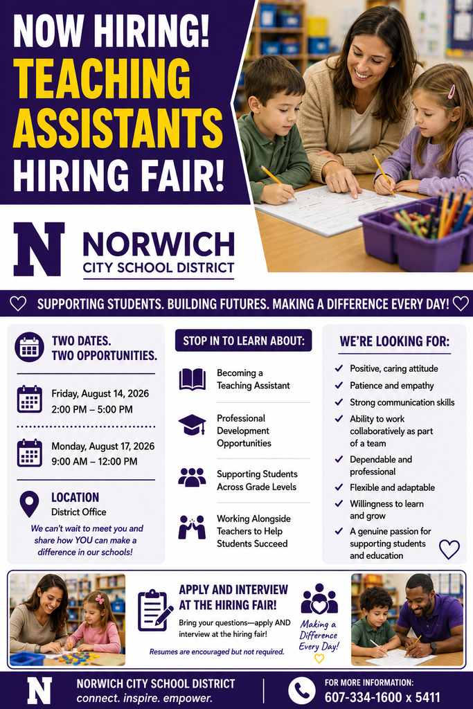 Teaching Assistant Hiring Fair Flyer