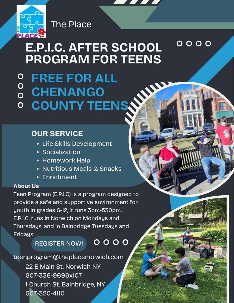 Attention, NCSD community! 👋 A fantastic new opportunity just dropped for Chenango County Teens. Don’t miss out—dive into the full details right here!