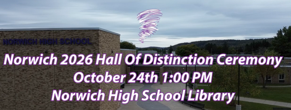 ✨ Watch our video to learn more and join us on October 24th as we honor our 2026 Hall of Distinction inductees and their lasting legacies. 🎥 https://youtu.be/h8rfduQiGnk 📅 Event Schedule - 🏫 12:00 PM – Building Tours - 🥂 12:30 PM – Refreshments - 🎓 1:00 PM – Ceremony in the High School Library We look forward to celebrating these outstanding members of our Norwich City School District community. We hope to see you there!