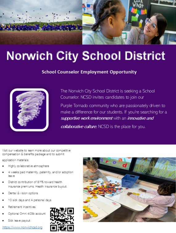 School Counselor vacancy announcement