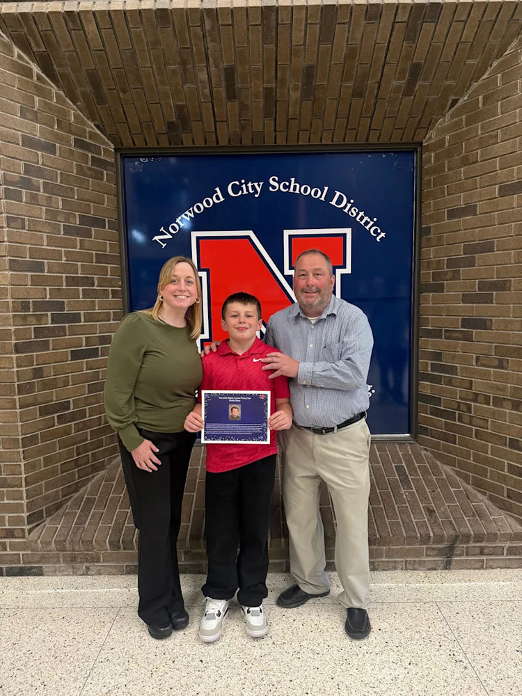Norwood Middle School April Rising Star