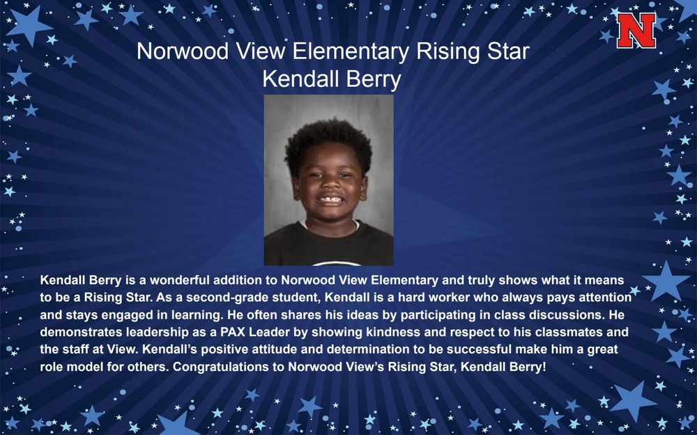Norwood View February Rising Star