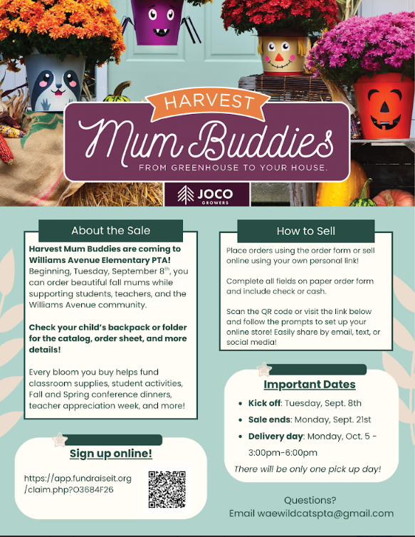 Williams Ave PTA MUM sale