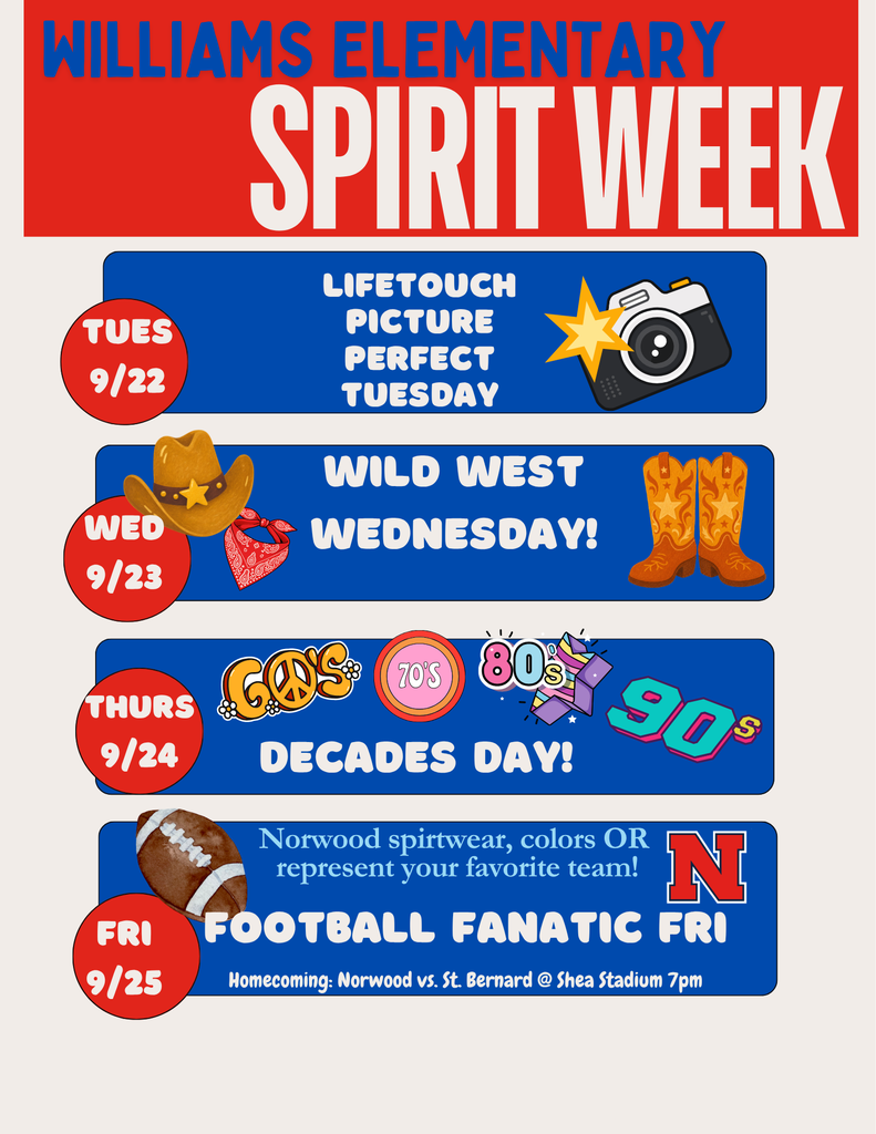 Williams Avenue Elementary Spirit Week!