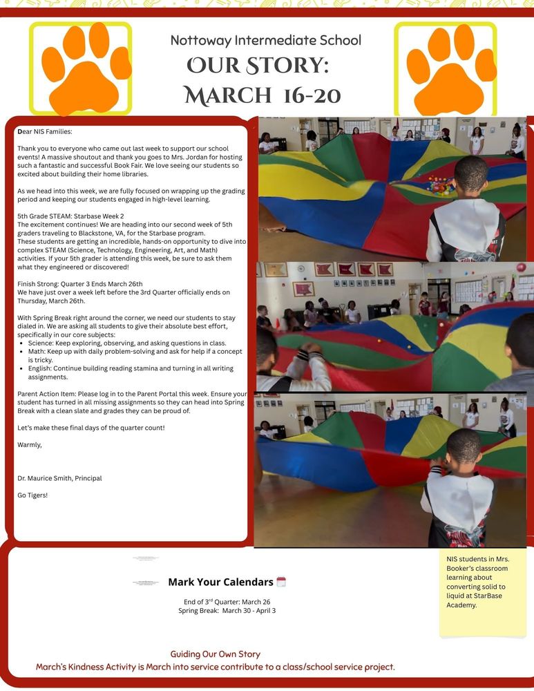 NIS Newsletter- Week of March 16