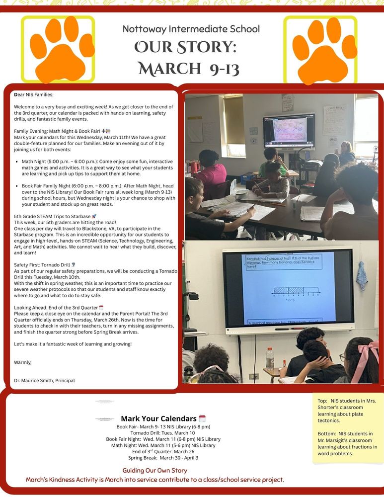 NIS Newsletter- 3/9-13th