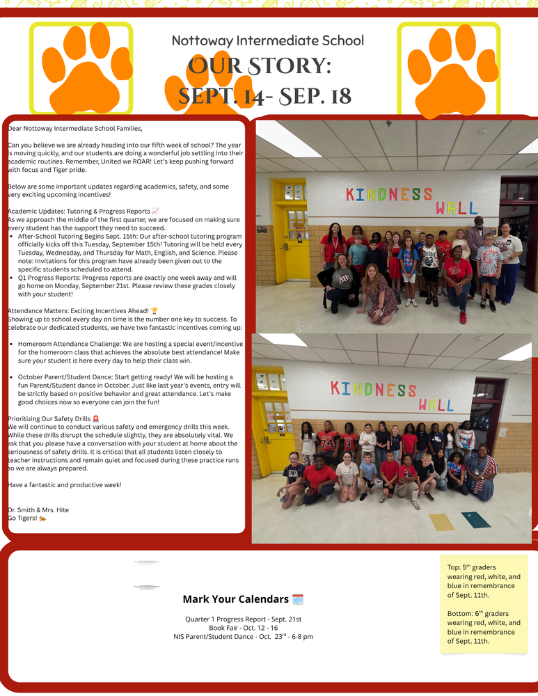 NIS Newsletter - Week of Sept. 14