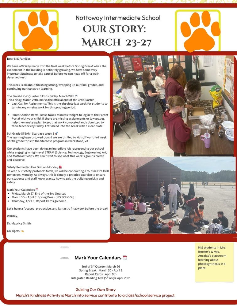 NIS Newsletter- March 23-27