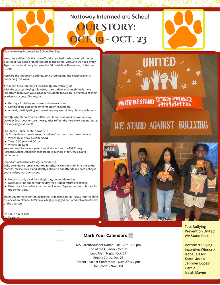 NIS Newsletter - Week of Oct. 19
