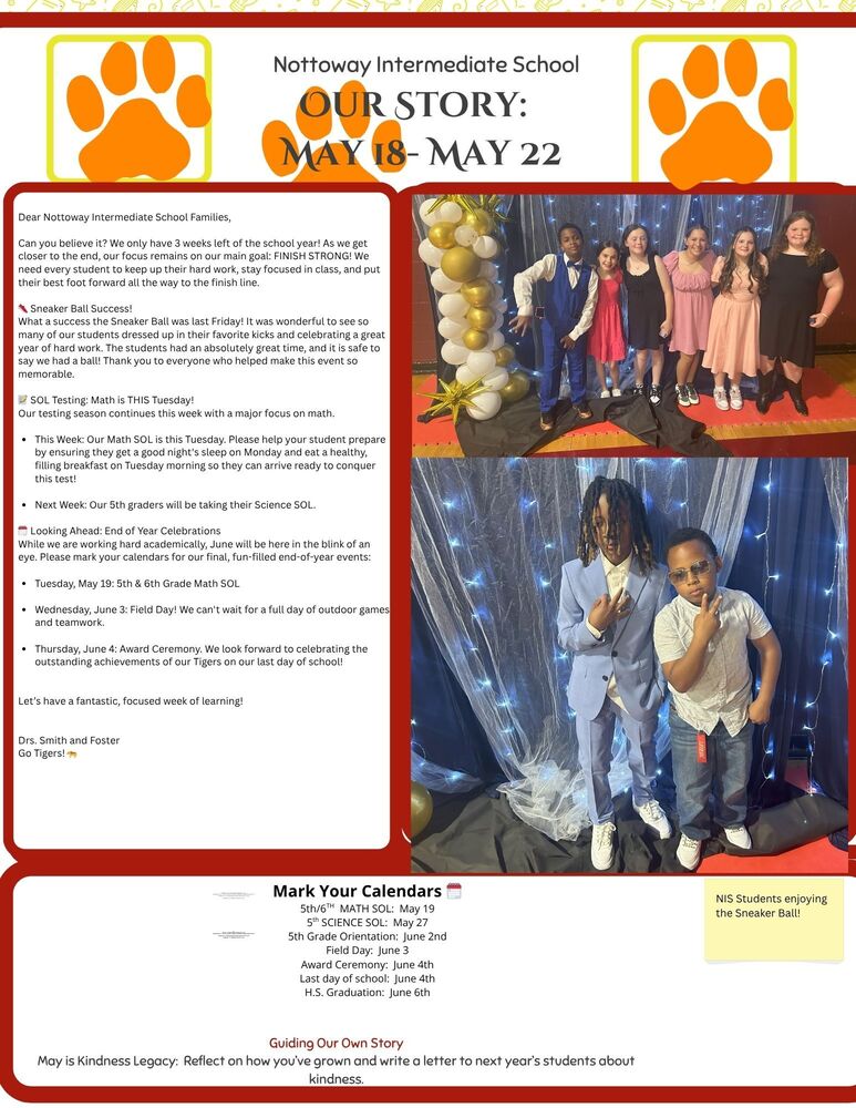 NIS Newsletter- Week of May 18