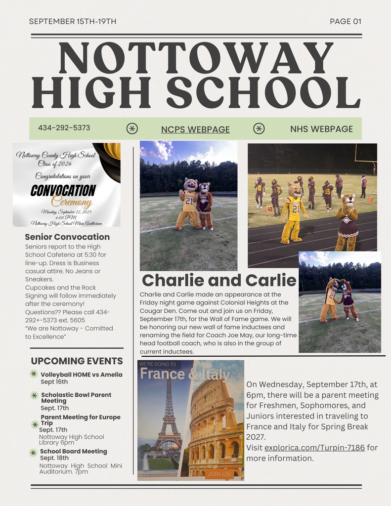 News letter pg 1