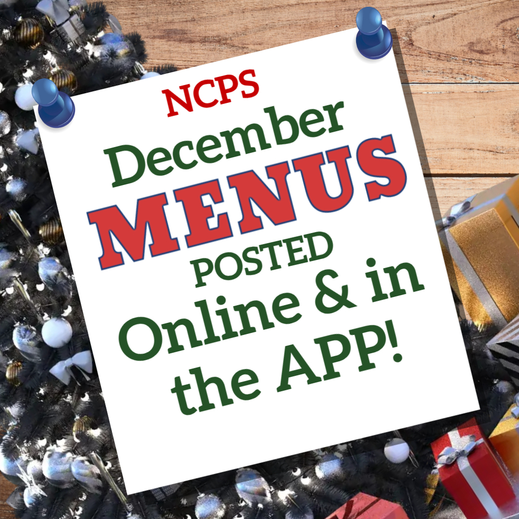 NCPS December Menus - 