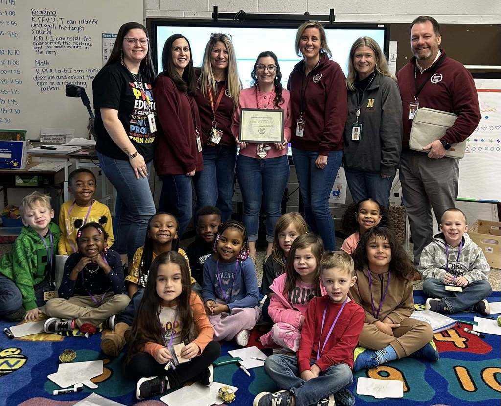 Teacher of the Year- Ms. Rebecca Jordan and her Kindergarten students