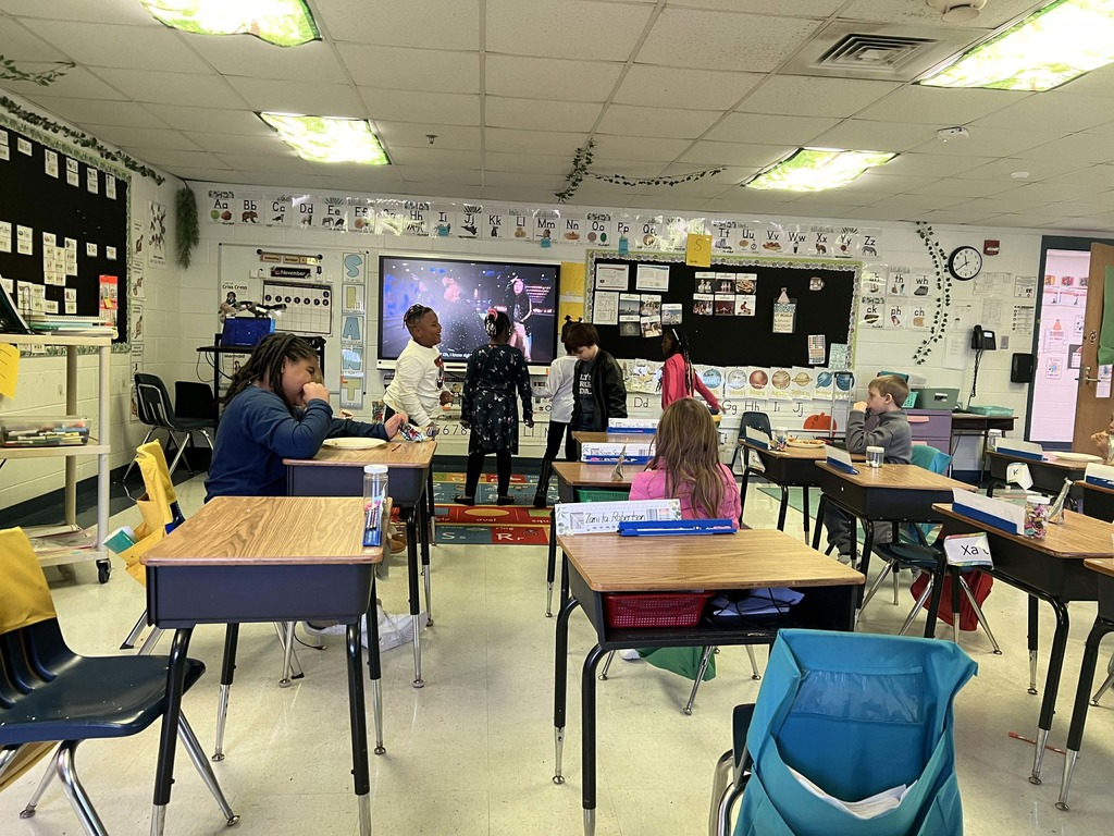 Students enjoying their dance party.