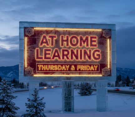 learning at home sign