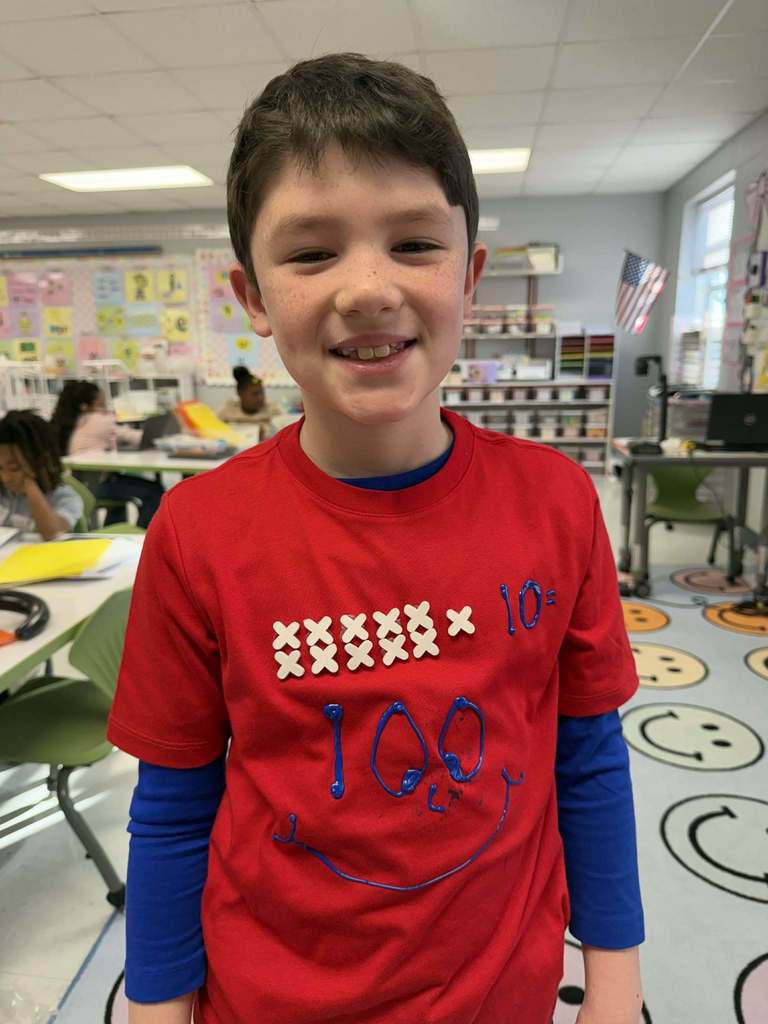 Celebrating Valentine's Day and the 100th Day of School