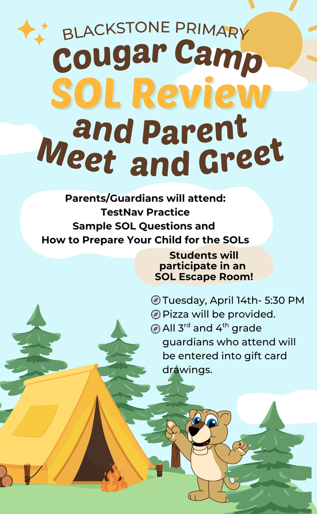 Cougar Camp SOL Review and Parent Meet and Greet