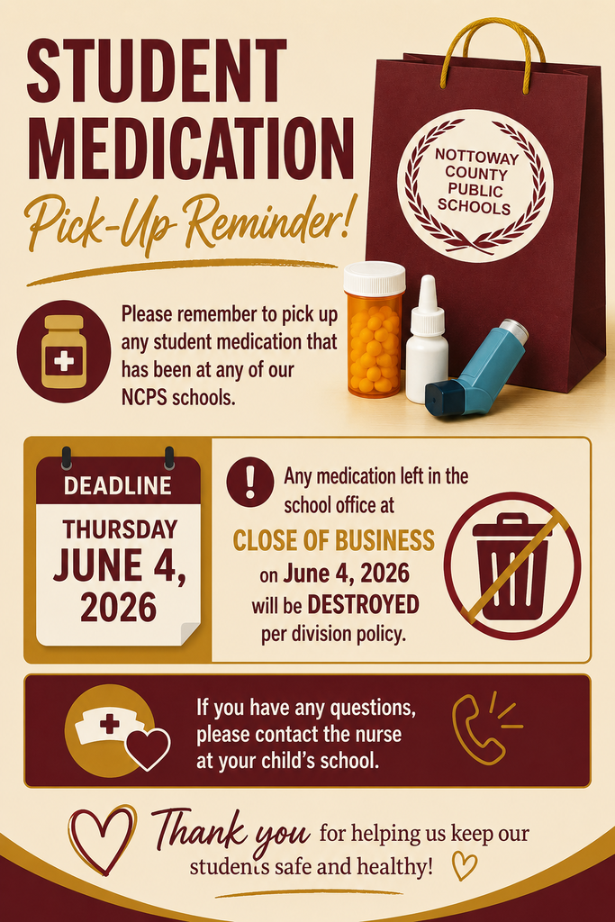 A flyer features a medication bag, pills, and an inhaler. A calendar shows a deadline of June 4, 2026.