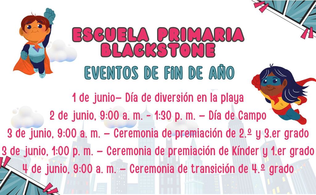 End of the Year Events- Spanish
