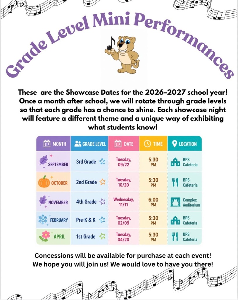 Grade Level Mini Performances