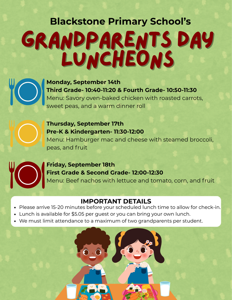 Grandparents Day Luncheons- English