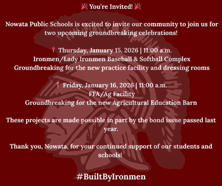 Invitation to groundbreaking ceremonies