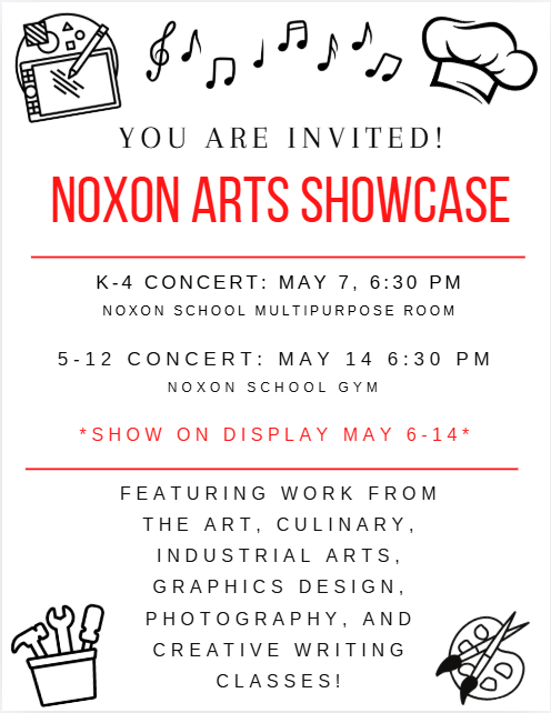Arts showcase May 14 @ 6:30 pm